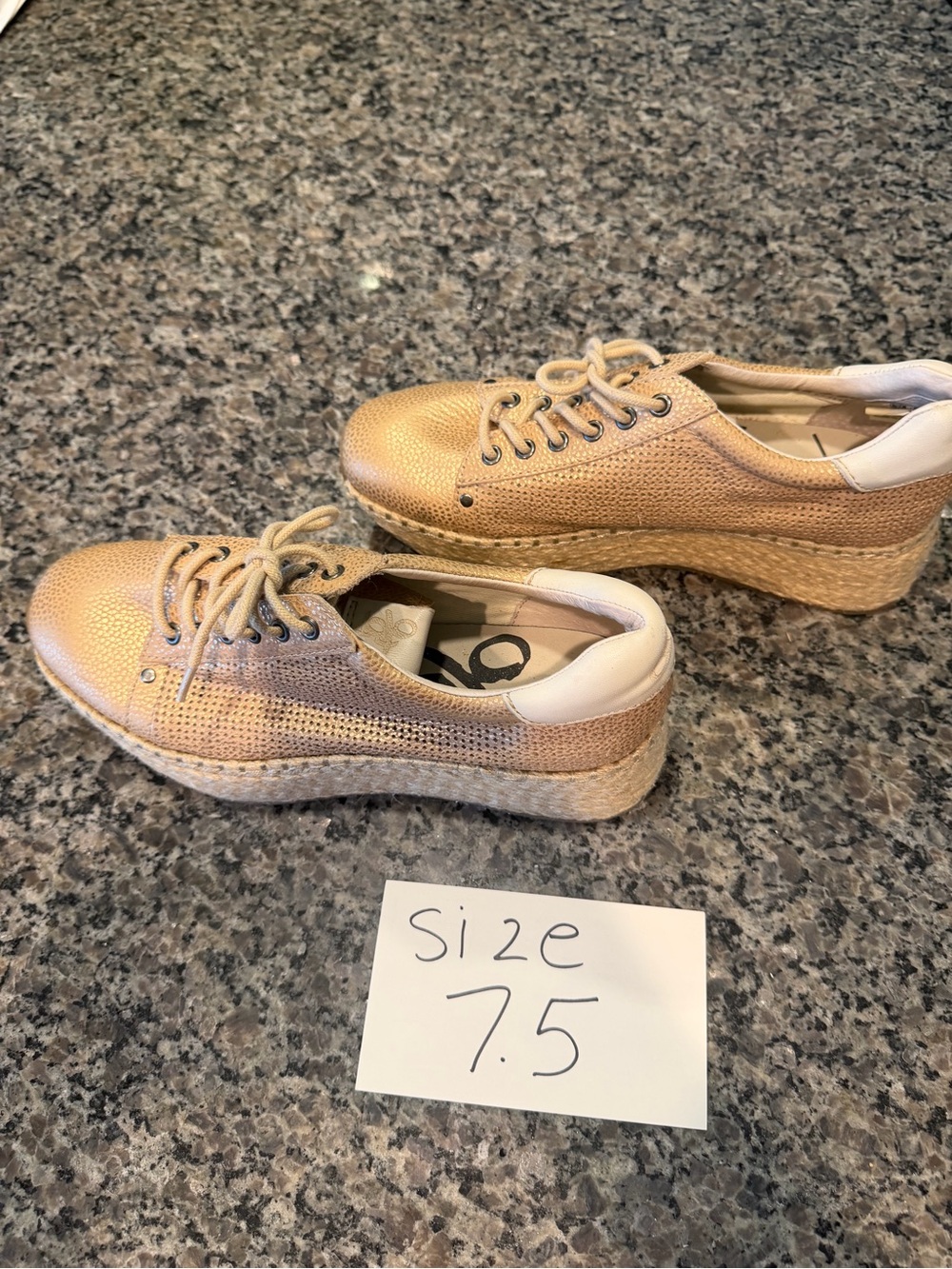 Womens Metallic Gold Platform Sneakers OTBT